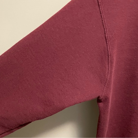 Champion Burgundy Panorama Mountain Resort Varsity Crewneck Sweatshirt Men M - Picture 4 of 12